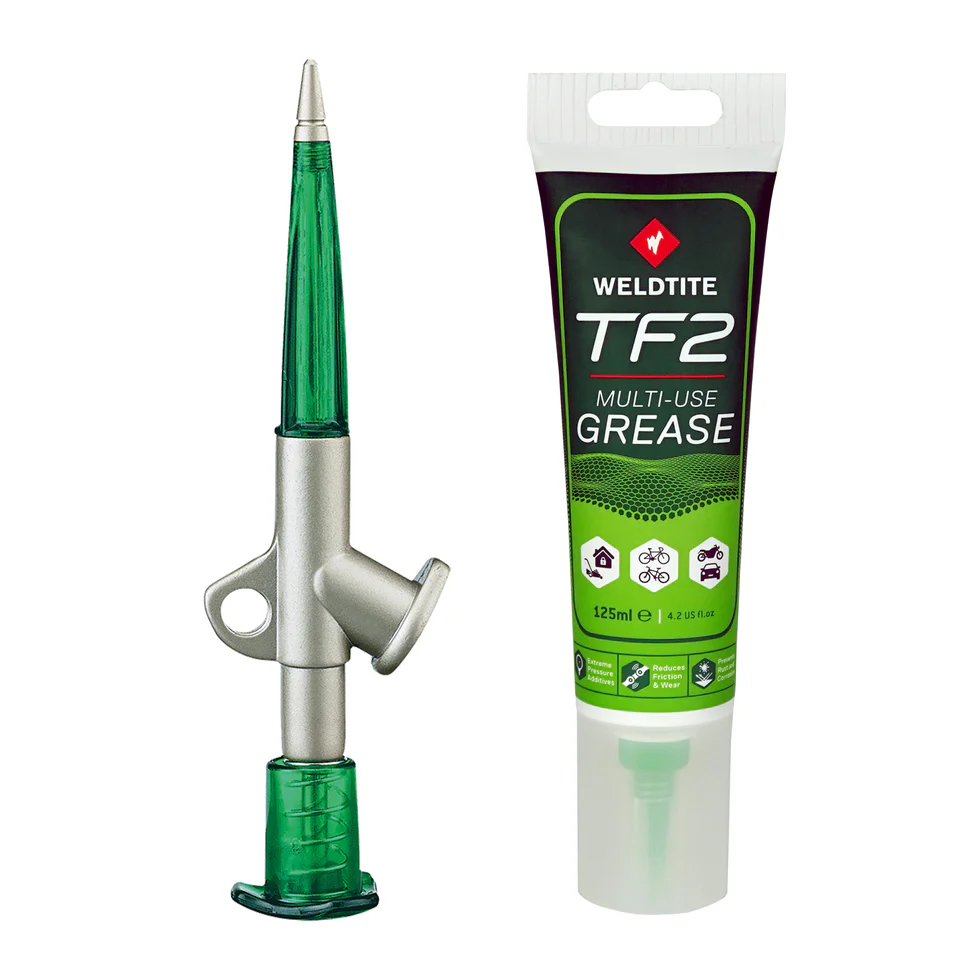 Weldtite TF2 Grease Gun & Grease 125ml | Bike Bicycle | Chain Crank Chainwheel Headset| GreaseGun&Grease
