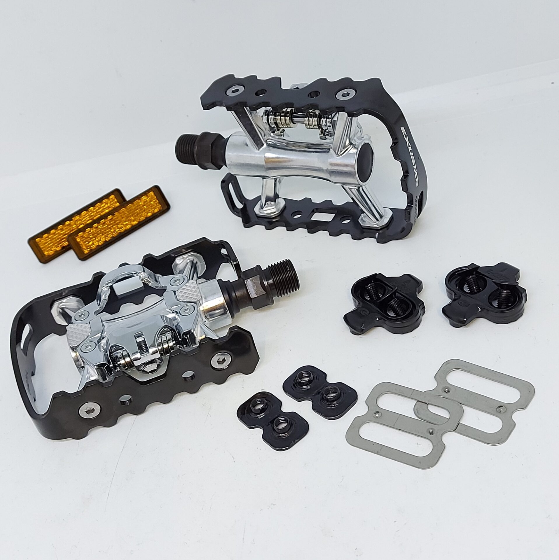 Exustar Clipless & platform Duel Pedals SPD compatible with cleats