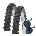 Pair 24x1.75 Tyres | Junior Mountain Bike Tires and Inner tubes | MTB ATB Bike Bicycle 24"
