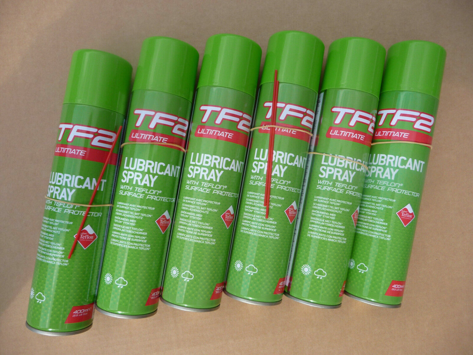 Weldtite TF2 Teflon Spray Oil ( 6 Pack ) Hopkinson Cycles