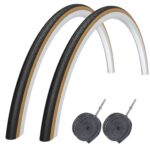 700x28c road bike tyres and inner tubes amber wall