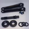 BMX 3 Piece Crankset - Crank Arms Axle Bottom Bracket US American Sized BLACK - Image 10
