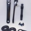 BMX 3 Piece Crankset - Crank Arms Axle Bottom Bracket US American Sized BLACK - Image 9