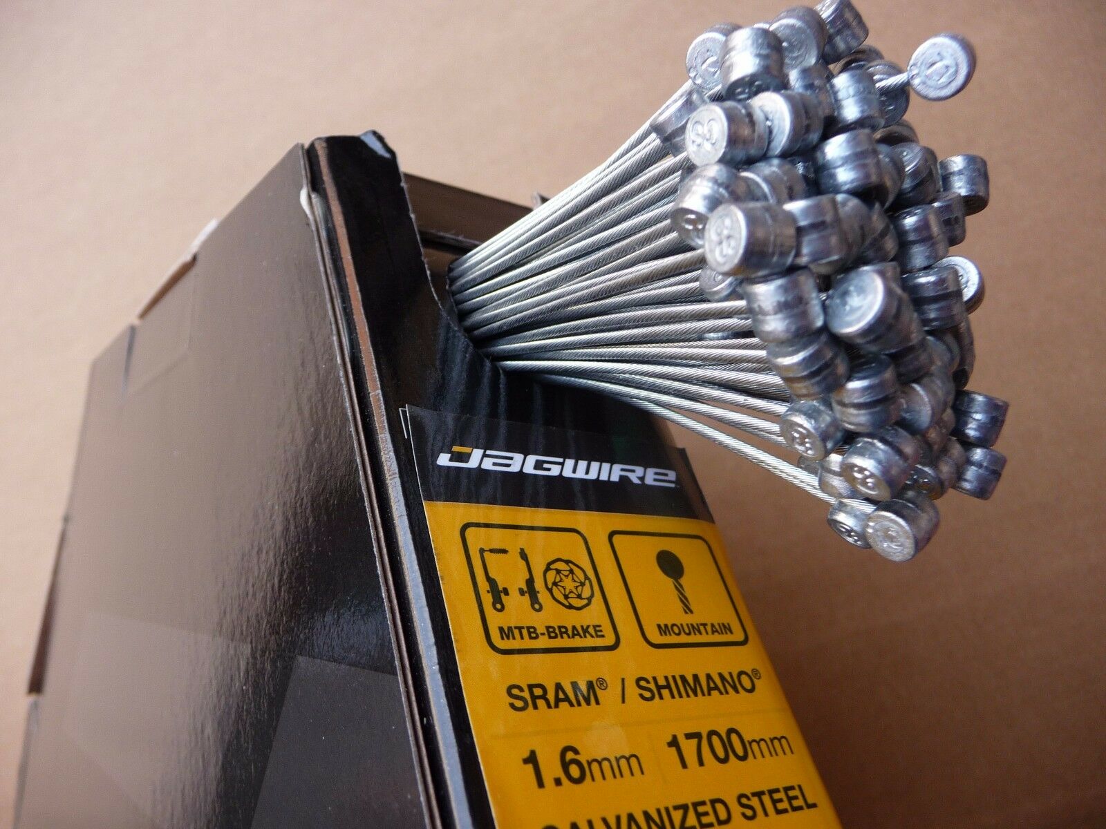 100x JAGWIRE BRAKE INNER CABLES 1.6mm x 1700mm Hopkinson Cycles