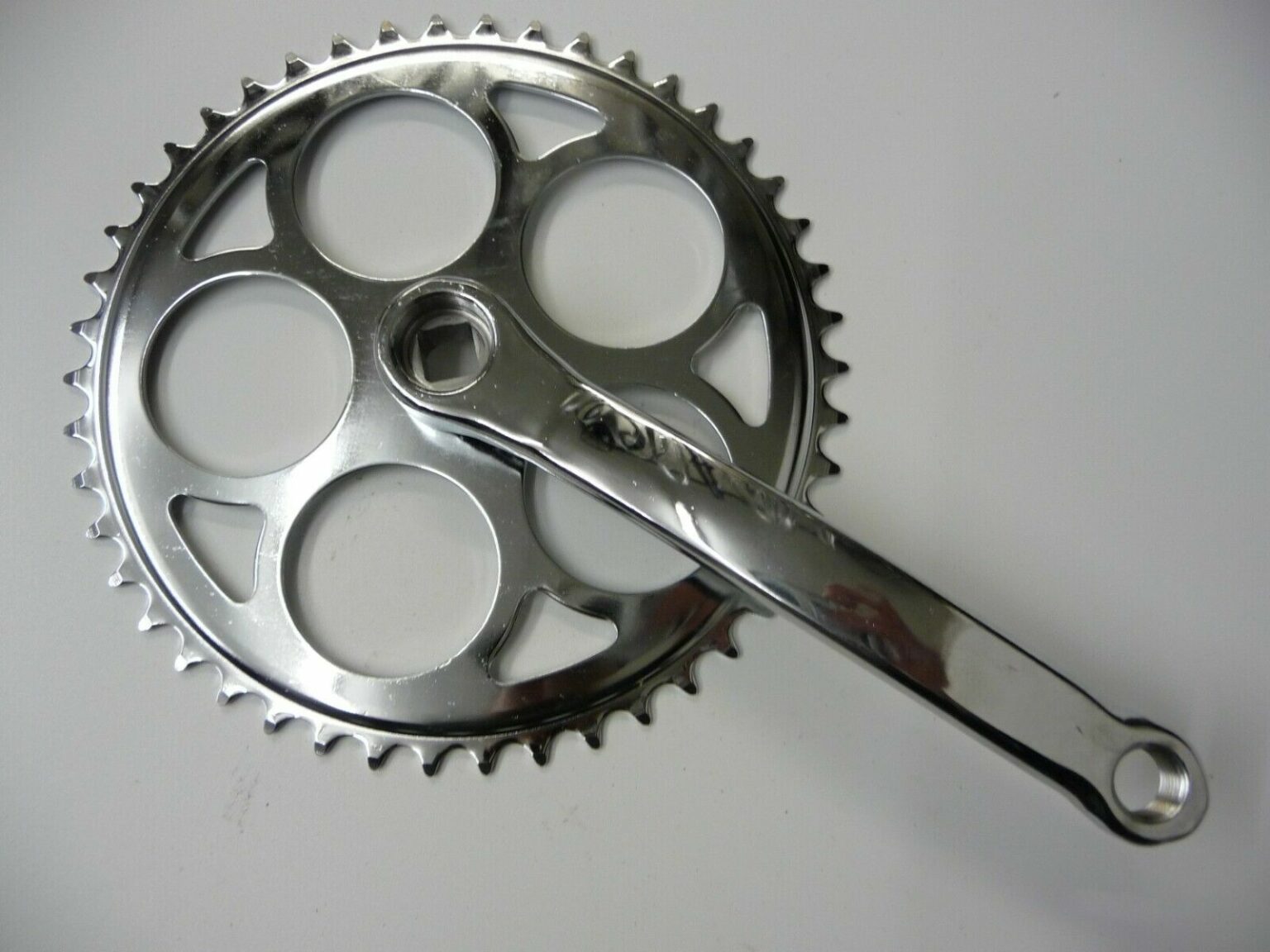 CRANKSET Single Speed Chainset 44t / 46t Chrome Steel Crank Vintage