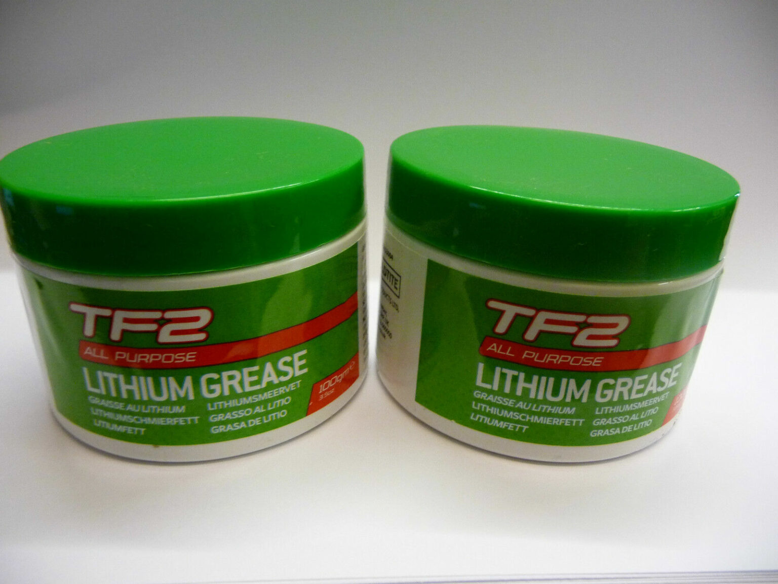GREASE 2x TUB of Weldtite TF2 all purpose Lithium bicycle bearings