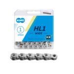 KMC HL1 Wide Silver chain boxed for BMX and single speed bicycles Half Link