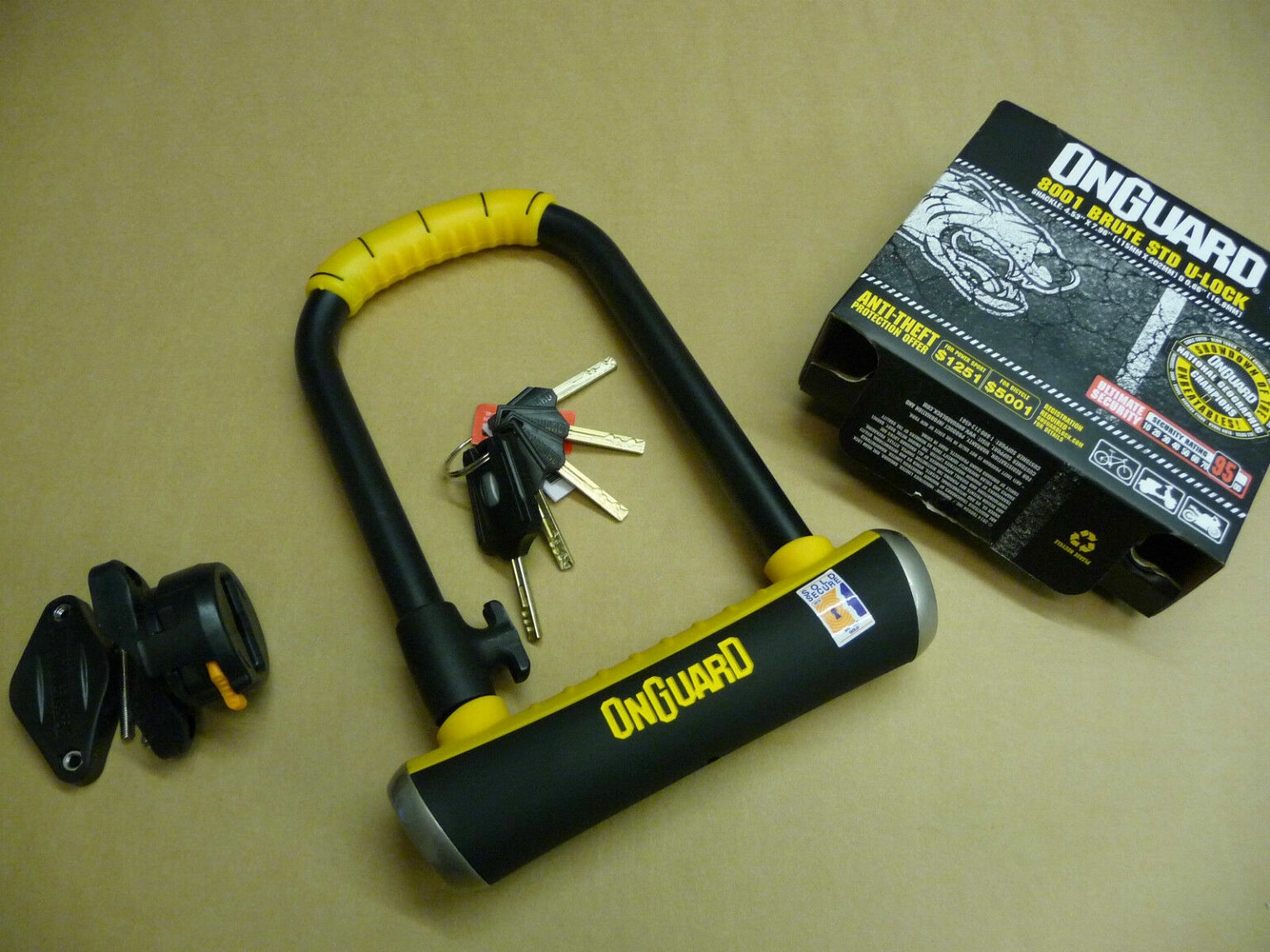 OnGuard Brute 8001 ULock Sold Secure GOLD Hopkinson Cycles