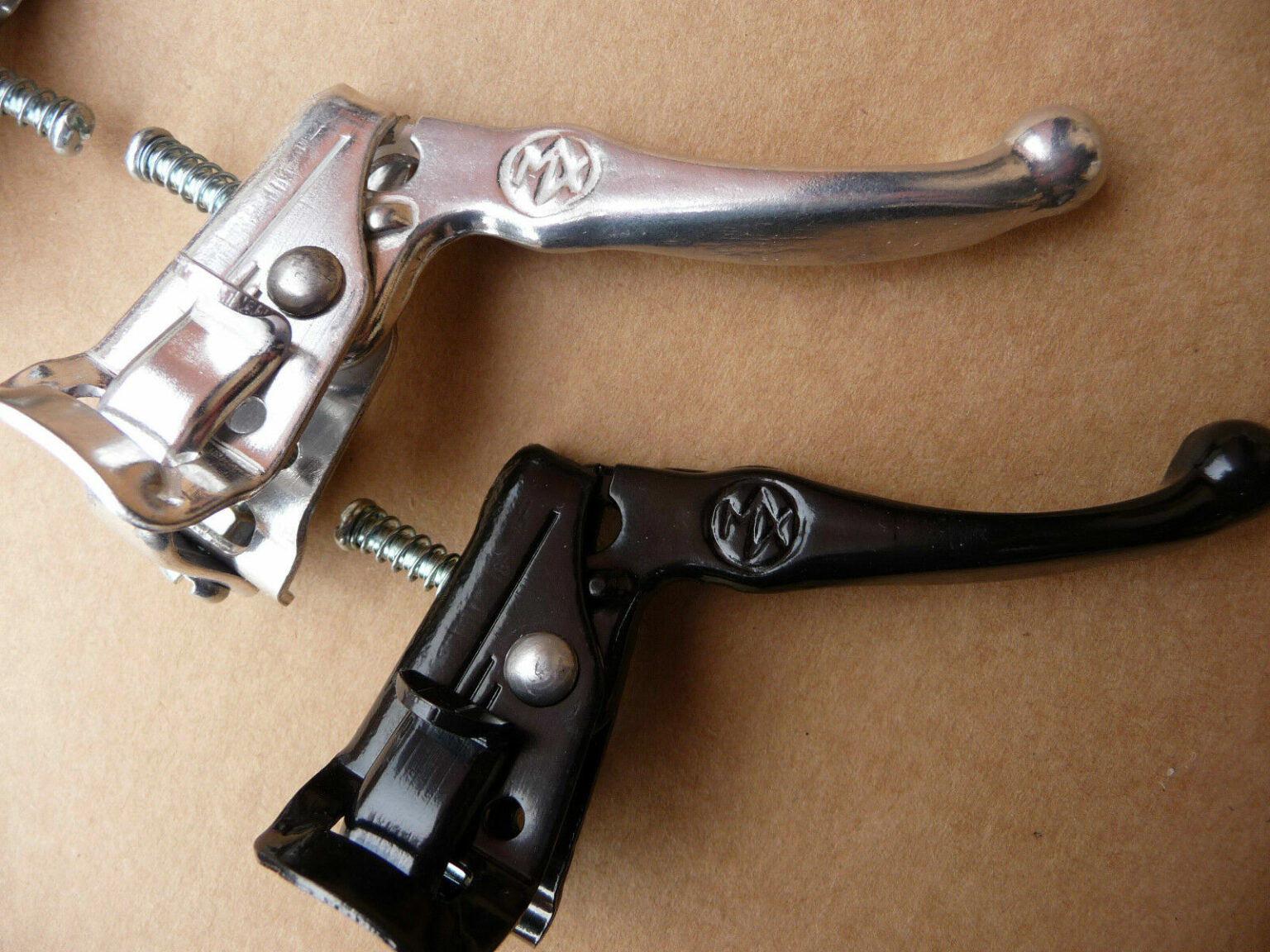 Old School BMX Brake Levers Tech 3 Style MX Silver Black Retro (Like