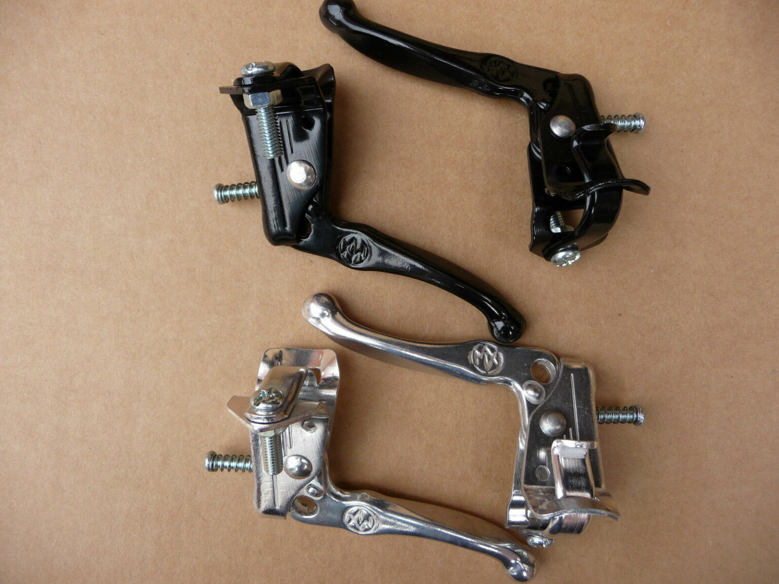 Old School BMX Brake Levers Tech 3 Style MX Silver Black Retro (Like