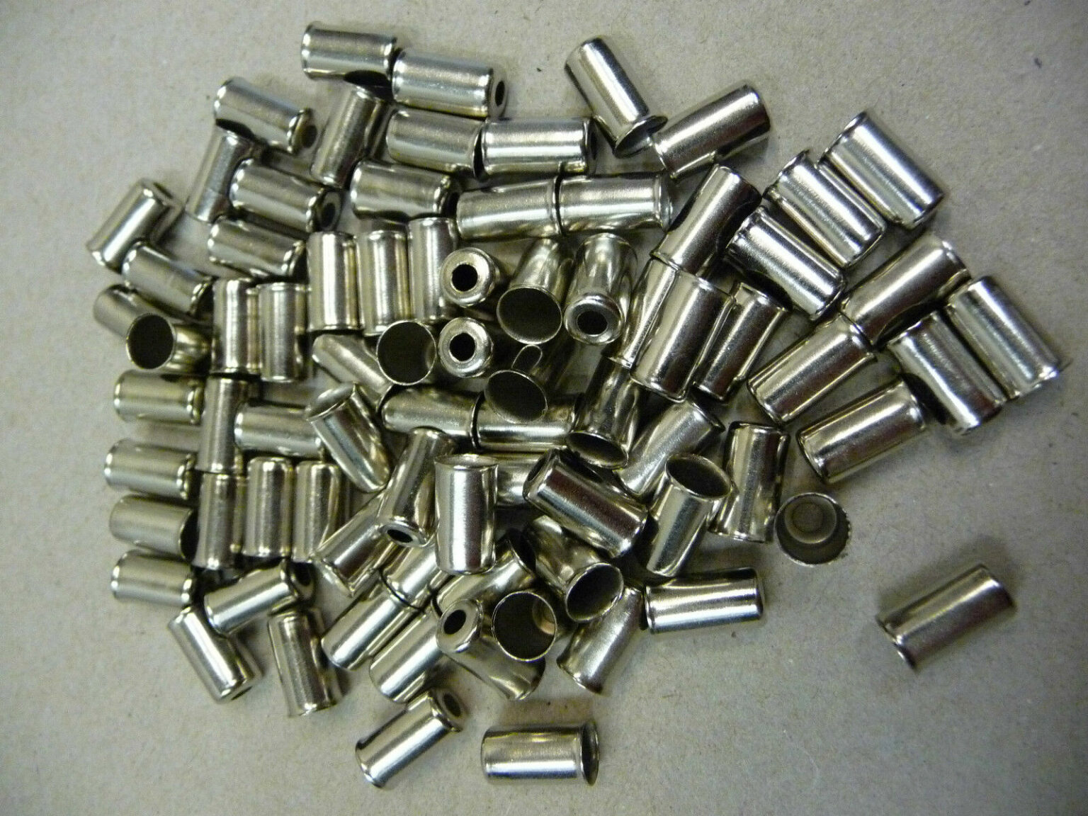 PACK OF 50 … Cycle Brake outer cable END CAPS / FERRULE chrome 5mm