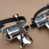 Retro Pedals & Steel Toe Clips & Leather Straps Bicycle Vintage Sports Bike