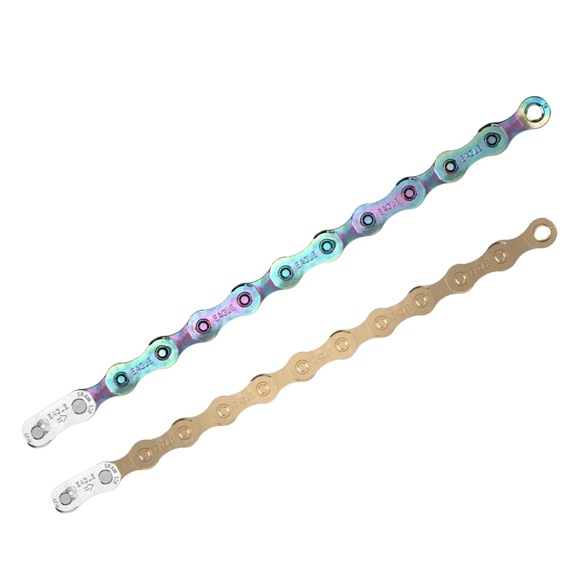 SRAM Eagle S500 12 Speed Chain | MTB Mountain Bike | 126 Links PowerLock | Replaces XX1 X01 | Gold Rainbow