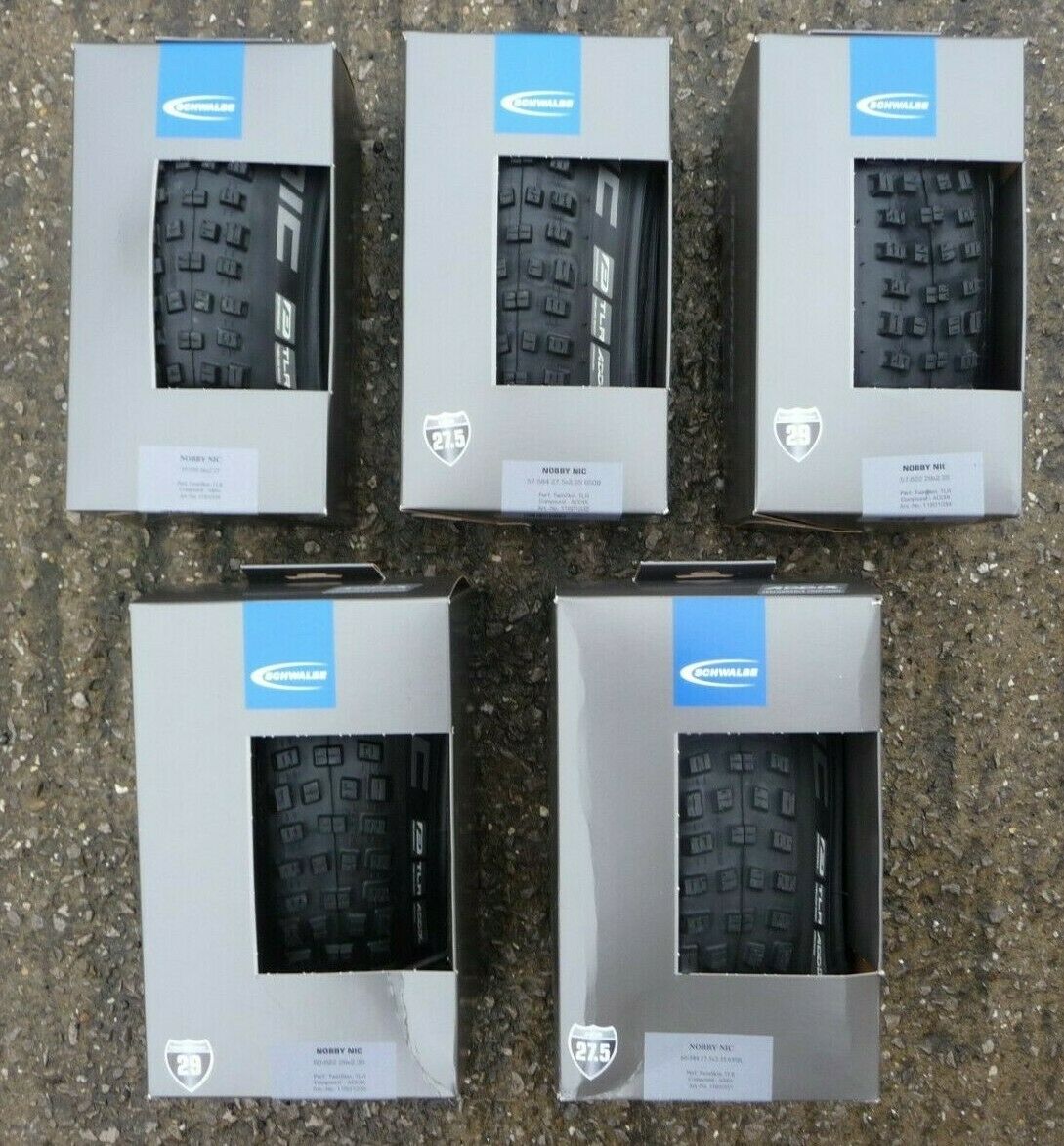2 Copertone MTB Schwalbe Nobby Nic 26x2.25 – Nero, Wire Bead, Battistrada Tassellato, Antiforatura