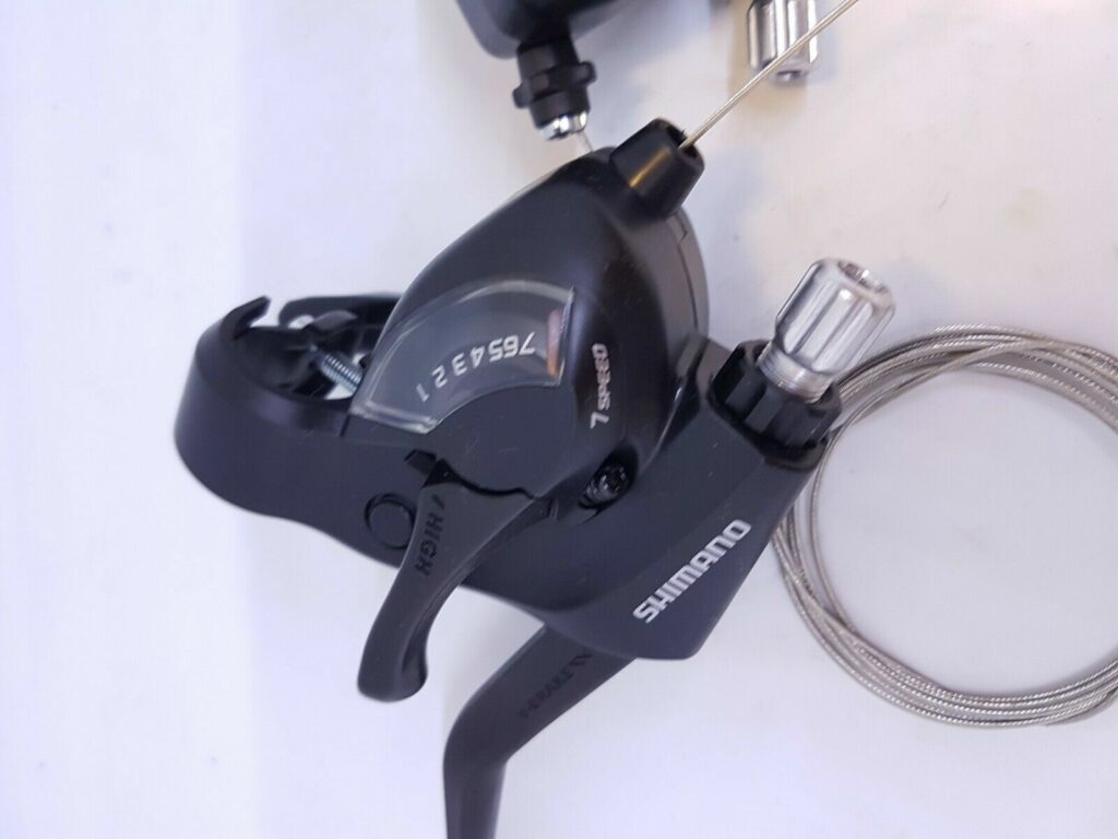 Shimano 7 Speed Rapidfire 21 Gears shifters Brake lever pod combination ST-EF41 â Hopkinson Cycles