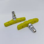 BRAKE BLOCKS *** Coloured BMX MTB ATB Mountain Bike Vbrake V-Brake Blocks Pads - Yellow