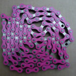 YBN 1/2 " x 1/8 " Chain BMX Retro Old School  YABAN - PINK & SILVER