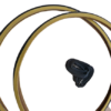 Pair of 700x28c Road Bike Tyres & Inner Tubes - Gum/Amber Wall, Sport Tread - Image 2
