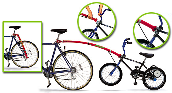 Trail-Gator Bicycle Tow Bar Tail Pull Childs Bike Along with Adults  Trailgator – Hopkinson Cycles