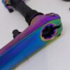 BMX 3 Piece Crankset Crank Arms Axle Bottom Bracket Old School US Size OIL SLICK - Image 9