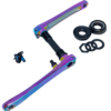 BMX 3 Piece Crankset Crank Arms Axle Bottom Bracket Old School US Size OIL SLICK
