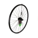 700c Rear Wheel Cassette Disc QR Black V Section Rim Hybrid