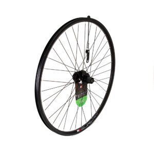700c Rear Wheel Cassette Disc QR Black V Section Rim Hybrid