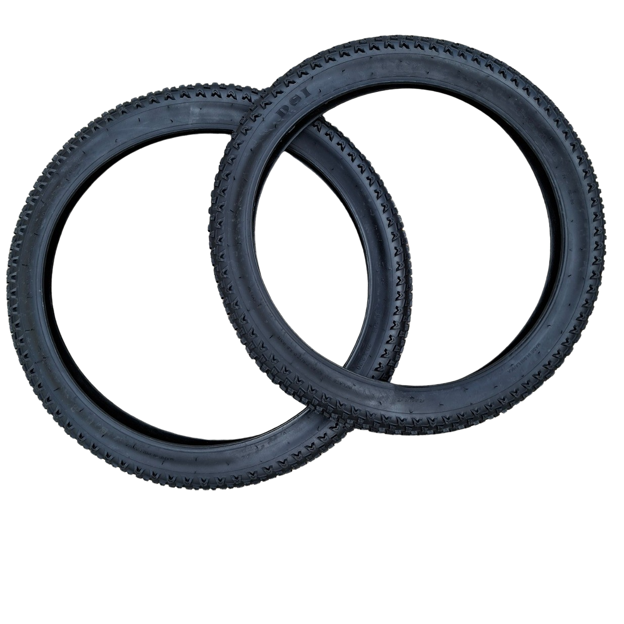 Pair of 20" Tyres & Tubes - 20 x 2.20 | Junior Bike MTB Tread | Black - Image 3