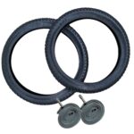 Pair of 20" Tyres & Tubes - 20 x 2.20 | Junior Bike MTB Tread | Black