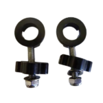 Chain tugs - BMX chain adjusters to fit a 14mm axle black alloy