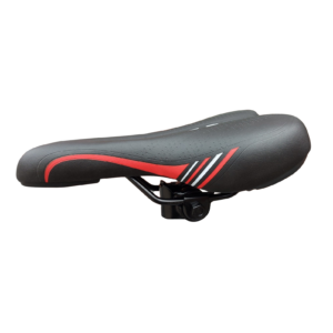 MTB Saddle Seat Sport Mountain Bike Bicycle White Red Stripe TGR - Image 2