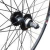 700c Hybrid wheel rear double wall Disc QR Screw on hub for freewheel Black