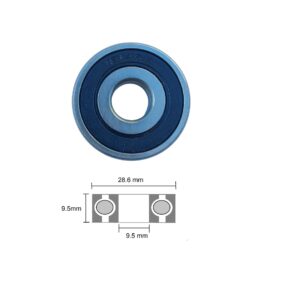 1614 2RS Bearing 9.5 x 28.6 x 9.5 mm For Skyway Wheels Hub