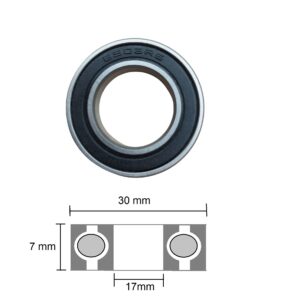 6903 2RS Bearing 17 x 30 x 7 mm For Bottom Bracket Hub Suspension Pivots Linkage