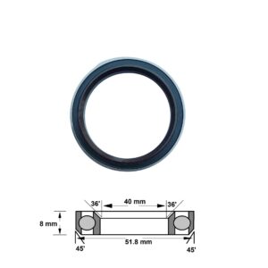 ACB518K Headset Bearing 40 x 51.8 x 8 Chamfer 36/45 Angular Contact