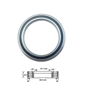 MH-P22 Headset Bearing 34.1 x 46.9 x 7 Chamfer 45/45 Angular Contact