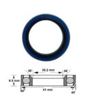 MR122 Headset Bearing 30.2 x 41 x 6.5 Chamfer 36/45 Angular Contact