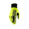 100% Hydromatic gloves waterproof wet weather neon yellow