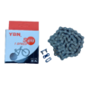 YBN S410 Single Speed Chain – 112 links, 1/2" x 1/8" size, brown finish, includes split link. Ideal for BMX, track bikes, fixies, and kids' bicycles.