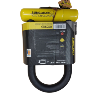 Kryptonite New York Diamond U-Lock with 26mm angle grinder-resistant shackle, Sold Secure Diamond rated, ideal for high-risk areas and high-value bikes.