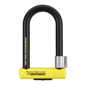 Kryptonite New York Diamond U-Lock with 26mm angle grinder-resistant shackle, Sold Secure Diamond rated, ideal for high-risk areas and high-value bikes.