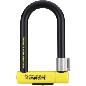 Kryptonite New York Diamond U-Lock with 26mm angle grinder-resistant shackle, Sold Secure Diamond rated, ideal for high-risk areas and high-value bikes.