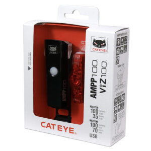 CatEye AMPP 100 Front & ViZ 100 Rear Bike Light Set – USB Rechargeable, 100 Lumen - Image 8