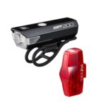 CatEye AMPP 200 Front & ViZ 100 Rear Bike Light Set – USB Rechargeable, 100 Lumen