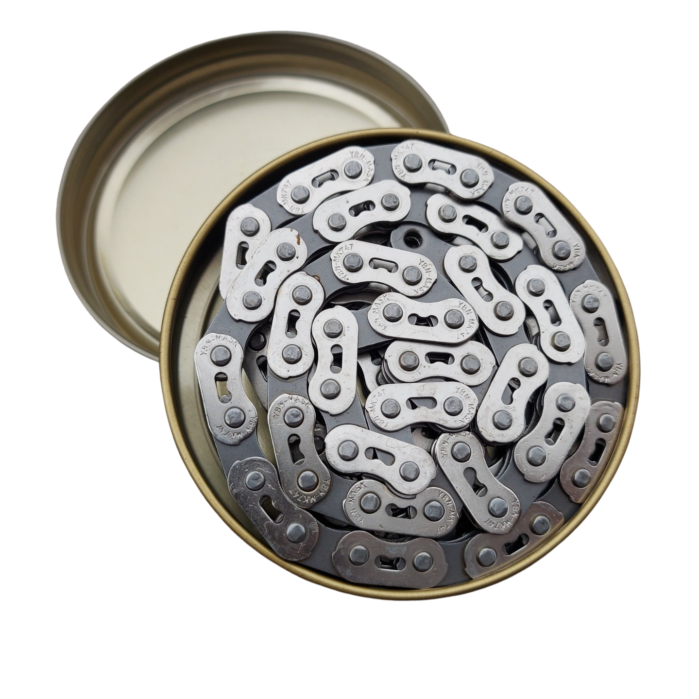 Gusset MX Chain single speed narrow 1/2 x 3/32 Chrome polish Grey 102 links