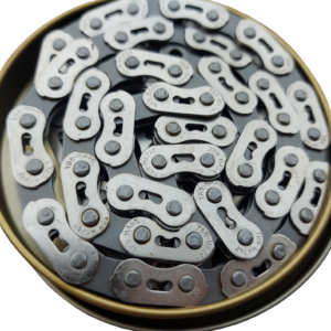 Gusset MX Chain single speed narrow 1/2 x 3/32 Chrome polish Grey 102 links