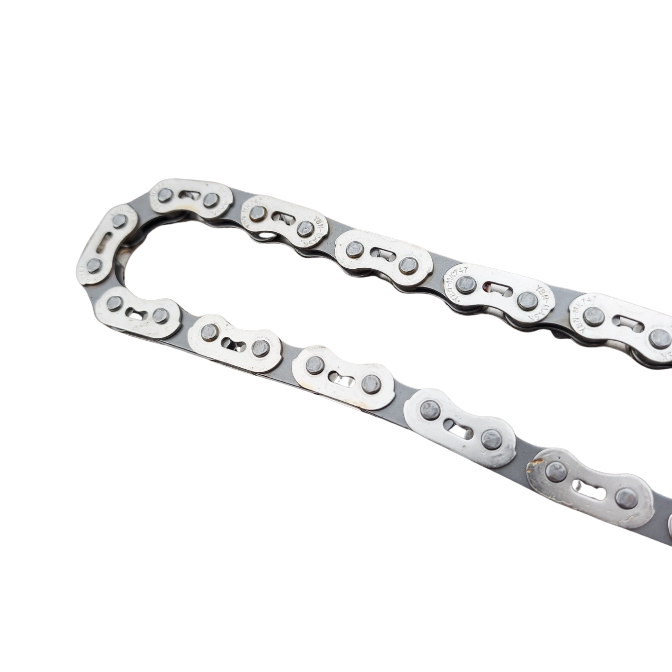 Gusset MX Chain single speed narrow 1/2 x 3/32 Chrome polish Grey 102 links