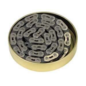 Gusset MX Chain | Narrow 1/2x3/32" | Chrome Polish / Grey | 102 Links | includes Joining link - Image 3
