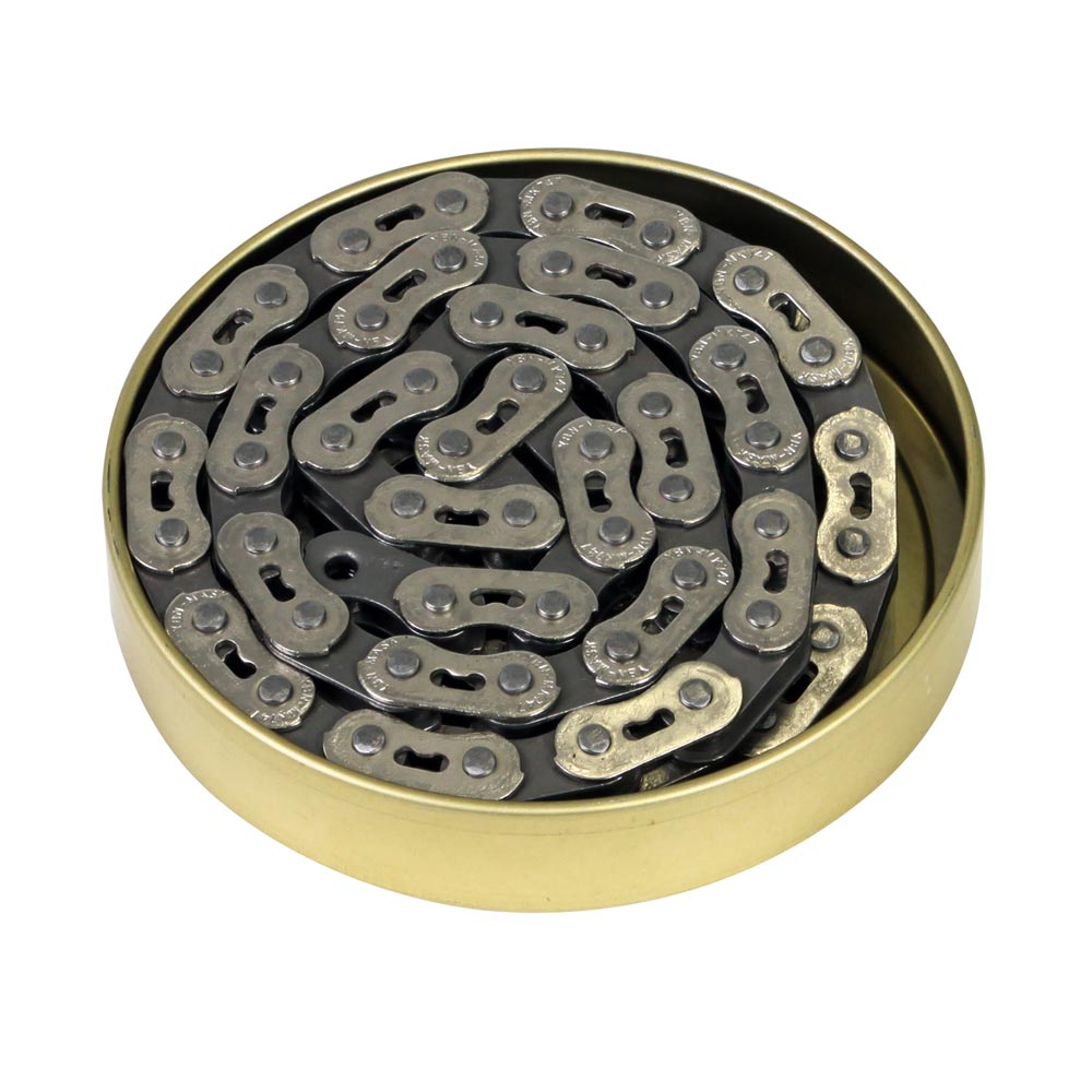 Gusset MX Chain | Narrow 1/2x3/32" | Chrome Polish / Grey | 102 Links | includes Joining link - Image 3