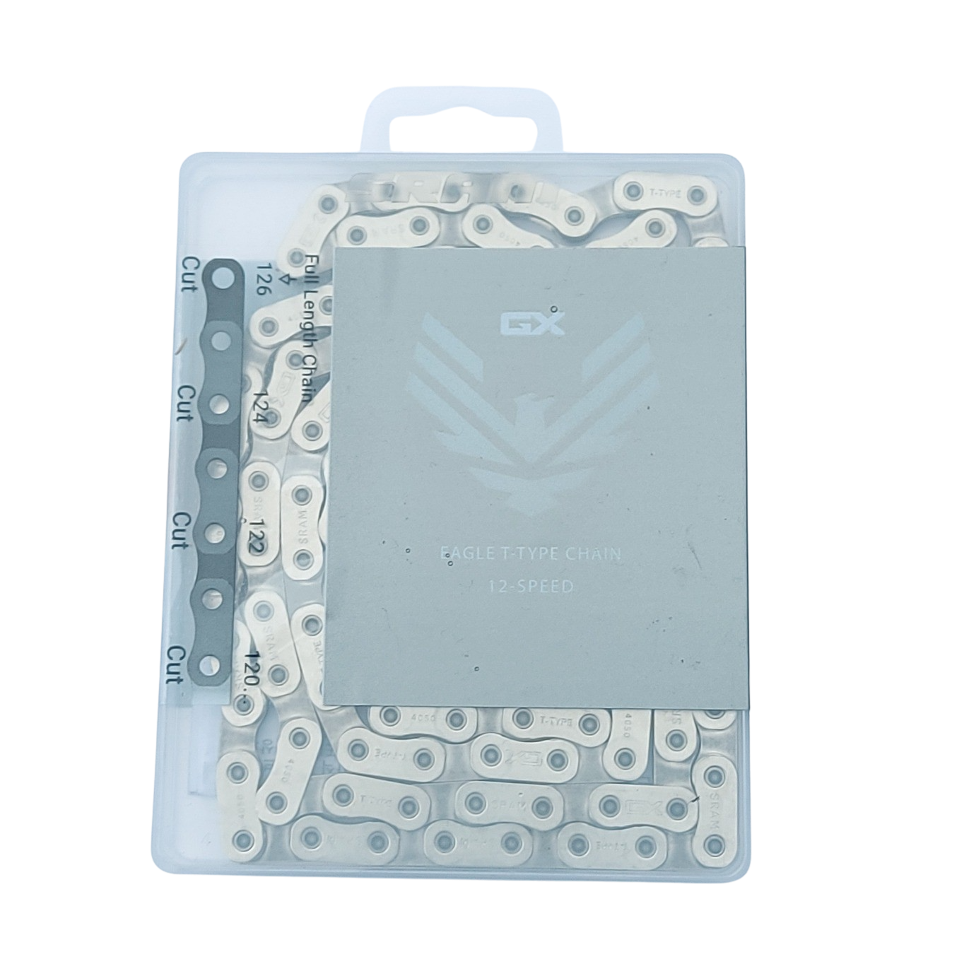 SRAM GX Eagle T-Type Flat Top 12-Speed Chain |126 Links with PowerLock | Silver | E-MTB Approved - Image 4